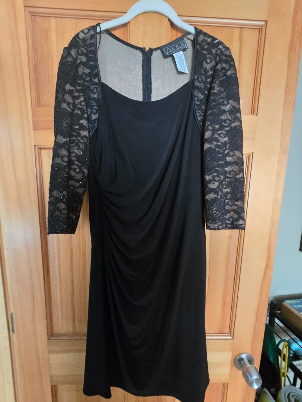 Lace Sleeved Black dress